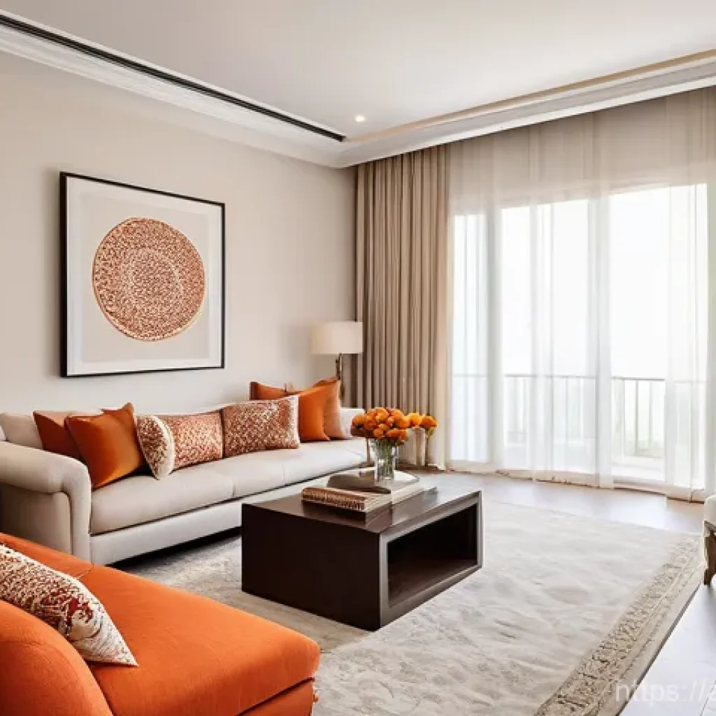 공간 분위기와 색의 상관관계 - **Spacious and Welcoming Arab Living Room with Warm Accents**
An expansive, sun-drenched modern ...